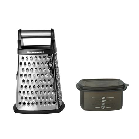 kitchenaid gourmet 4-sided stainless steel box grater|kitchenaid stainless steel box grater.